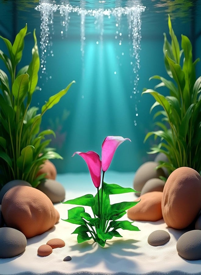Essivox Artificial Aquarium Plants, Silk Plastic Waterweed Decorations for Fish Tank, Hydroponic Simulation Plants for Home Office - Image 3